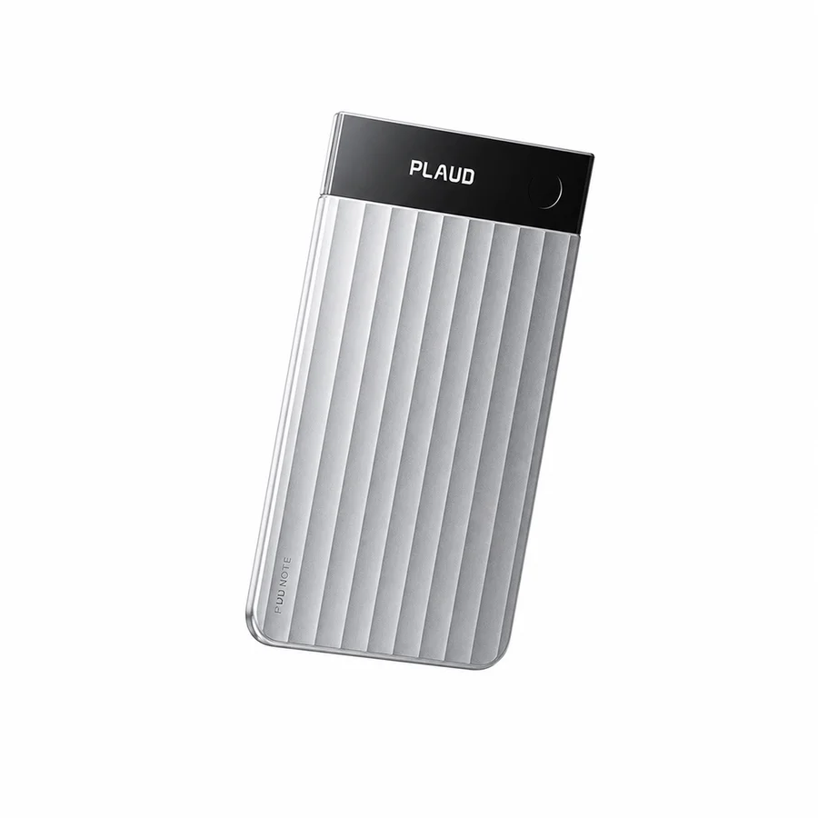 Plaud Note voice recorder, silver